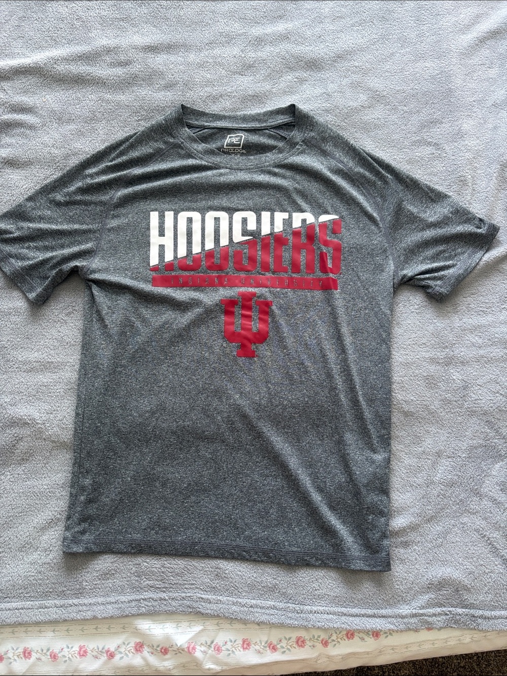 Indiana Hoosiers Gray Graphic Tee - Athletic Short Sleeve Shirt Pro Edge